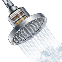 Pommeau de Douche Haute Pression avec Filtre KDF-55, Tête de Douche Filtrante pour Eau Dure, Pommeau de Douche Pluie avec Filtres