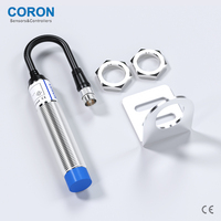 Capteur de proximité inductif CORON CLJ-A12-4ANB-G3 M12 non blindé 4 mm NPN NC 10-30 VDC LED rouge câble 30 cm détection de métaux IP67