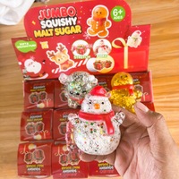 Groothandel Kerst Sneeuwpop Squishy Speelgoed TPR Maltose Glitter Knijp Speelgoed Langzaam Terugverende Stress Verlichtende Fidget Speelgoed Kerstcadeaus