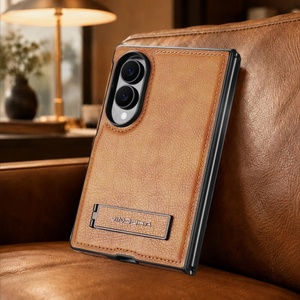 เคสโทรศัพท์มือถือหนัง PU สำหรับธุรกิจ สำหรับ Samsung Z Fold 8 Ultra 3 4 5 6 7 พร้อมขาตั้งแบบซ่อน ป้องกันการกระแทก - Product Image 3
