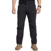 Celana Panjang Hiking Outdoor Musim Semi Gugur, Bahan Spandex 4 Arah, Anti Air, Kamuflase Abu-abu, Celana Cargo Taktis untuk Berburu Pria