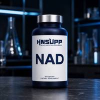 Complément NAD+ de pureté élevée à 99 % en capsules rigides, dosage optionnel 250 mg - 100 mg, lot avec COA fourni, vente en gros OEM en vrac