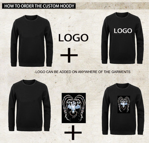 Custom Plus Size <strong>Men's</strong> <strong>Crewneck</strong> Knitted Fleece Pullover Hoodie Solid Color Block <strong>Sweatshirt</strong> Wholesale - Product Image 2