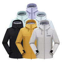 Veste d'hiver pour homme et femme, coupe-vent, manches longues, logo personnalisé brodé en 3D, imperméable, softshell, décontractée