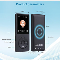 Enregistreur vocal E-Book écran HD lecteur MP3 avec haut-parleur écouteur Portable HiFi son sans perte MP3 Mini lecteur de musique