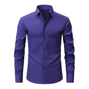 Chemise décontractée <span class=keywords><strong>grande</strong></span> <span class=keywords><strong>taille</strong></span> pour <span class=keywords><strong>homme</strong></span> à manches longues, coupe carrée, légèrement extensible, infroissable, pour usage quotidien transfrontalier - Product Image 3