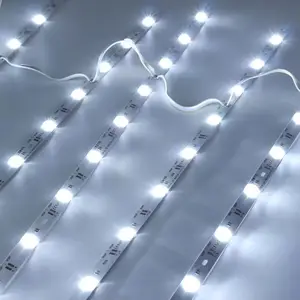 DC IP65 modul LED sumber cahaya iklan lampu latar kisi LED lampu Strip fleksibel lampu belakang keras tanda pencahayaan