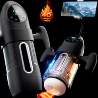 Godet de masturbation électrique télescopique vibrant et sonore avec support pour téléphone portable pour homme - Jouets sexuels et produits pour adultes