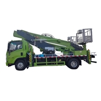 Camion de travail aérien Isuzu 30m à flèche télescopique, diesel, neuf, transmission manuelle, nacelle, télécommande, certifié CCC ISO