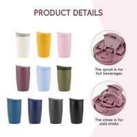 Mug isotherme en acier inoxydable 304 avec logo personnalisé, nouveau design, avec couvercle 2 en 1 pour le bureau, la maison, les voyages, cadeau