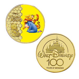 5 Monete d'Oro Commemorative dell'Orso <span class=keywords><strong>Winnie</strong></span> l'Orso, Placcate in Oro 24K, Regali <span class=keywords><strong>da</strong></span> Collezione - Product Image 6