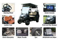 Carrito de Golf Eléctrico de 4 Plazas Directo de Fábrica, Batería de Litio de 72V, Todoterreno, Vehículo Utilitario de Nueva Energía