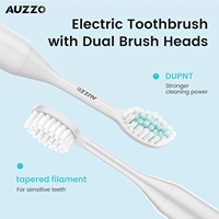 Ensemble de brosses à dents électriques soniques pour couples, alimentées par piles, automatiques, étanches, pour voyage, avec poils doux
