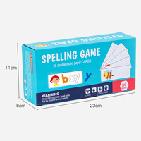 Jeu de cartes flash Montessori pour l'apprentissage de l'orthographe anglaise, jeu de correspondance de l'alphabet, puzzle éducatif, jouets éducatifs pour enfants, garçons et filles