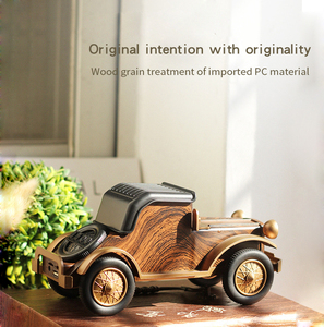 Haut-parleur sans fil A9 Creative Wooden Car Old Fashioned Classic Style Speaker with Mobile Phone Holder - Product Image 4