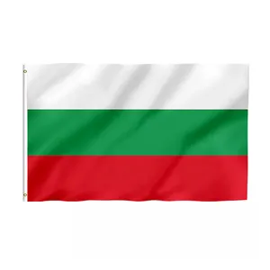 促销产品批发高品质耐用3x5英尺100% 聚酯个性化定制保加利亚国旗