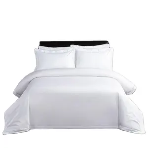 थोक होटल श्रृंखला मिस्र के सूती बिस्तर सेट होटलों के लिए पांच सितारा गुणवत्ता वाली चादरें और बिस्तर