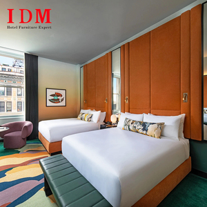 Juego de Muebles de Madera Sólida para Apartamento u Hotel, Estilo Boutique Contemporáneo IDM, Camas Individuales, Sofá, Mesa, Armario, Combinación Personalizada para Villa de Huéspedes - Product Image 1