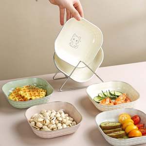 Assiette à fruits en plastique de qualité alimentaire, motif dessin animé, petite assiette de table pour restes - Product Image 5