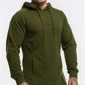 Customised hoodie side zipper 80% cotton 20% polyester tech fleece