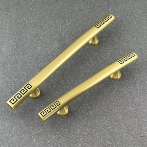 Vintage Chinese Style Brass Cabinet <strong>Door</strong> Handle Small Brass Shoe Cabinet Handle New Old World Design for Living Room 30mm Height - Product Image 1
