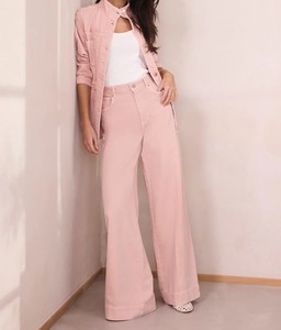 กางเกงยีนส์ลำลองทรงบอยเฟรนด์เอวสูงสีชมพูฟอกทรงหลวม - Product Image 3