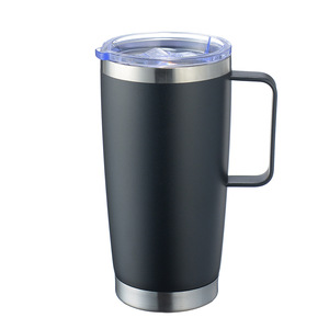 Gobelet isotherme en acier inoxydable 20 oz avec poignée, pour le bureau et la voiture - Product Image 4