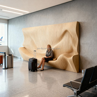 Sculptures murales en bois personnalisées gravées, design écologique pour villas, hôtels, musées d'art, salles de réception, ventes