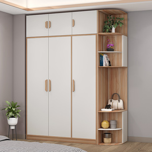 Armoire de chambre sur mesure grande capacité, style moderne et épuré, avec portes coulissantes, meuble de rangement combiné - Product Image 2