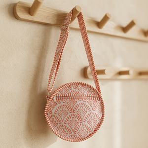 Sac de rangement pour maquillage en coton matelassé, durable, écologique, décontracté, motif géométrique, fermeture à glissière, poignée souple, capacité moyenne - Product Image 5