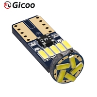 GICOO Nouvelles ampoules LED T10 en aluminium 12V 6000K à haute luminosité 4014-15SMD Canbus pour feux de signalisation de voiture, éclairage de lecture et plafonnier 1000 Lumens