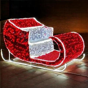 Juego de <span class=keywords><strong>Reno</strong></span> y Trineo 3D Preiluminado, Escultura Decorativa Iluminada para Jardín Exterior Navideña Brillante - Product Image 4
