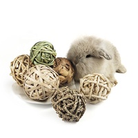 Lot de 6 jouets d'activités pour petits animaux, balles assorties pour lapins, jouets à mâcher pour la dentition, pour lapins, hamsters, cochons d'Inde