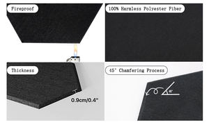 Pegatina Acústica Hexagonal Autoadhesiva de <span class=keywords><strong>Fieltro</strong></span> de Alta Densidad Multifuncional para Decoración de Paredes Insonorizadas - Product Image 3