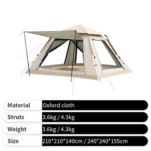 Portable Fully Automatic Quick Opening Beach Quick-Open Folding <b>Tent</b> Sun Protection - Product Image 6
