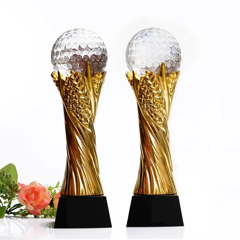 Honor of crystal 2023 New Design Business Cooperation Award Design clear Crystal Earth Globe Trophy With Hands