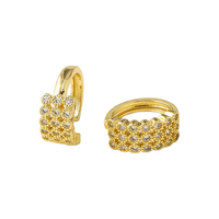 Anting-anting Cuff Trendy Fashion, Cubic Zirconia, Tanpa Tindik, Anting-anting Jepit Tulang Rawan yang Ramping, Perhiasan Fashion untuk Wanita