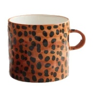 Mug à café en céramique à imprimé léopard créatif, style nordique haut de gamme, résistant aux hautes températures, passe au micro-ondes, tasse pour la maison