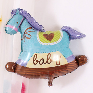 Palloncini in pellicola di alluminio con decorazioni per il primo compleanno di bambini e bambine con faccina felice e arcobaleno. - Product Image 6