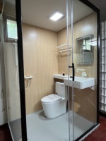 Module de salle de bain préfabriqué tout-en-un moderne en aluminium, unité de douche modulaire