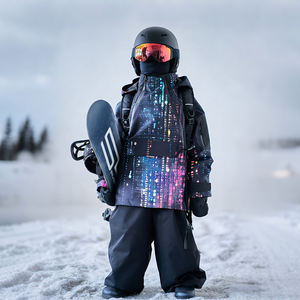 Traje de Esquí con Capucha y Cremallera para Niños, Unisex, Grueso, Resistente al Viento, Impermeable y Transpirable, Marca FLYSKI - Product Image 6