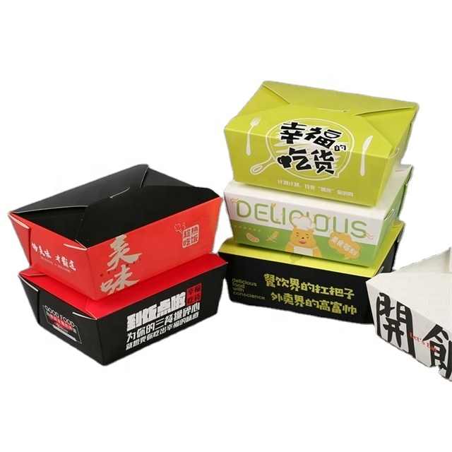Custom Printed Disposable Kraft Lunch Packaging for Fast Food