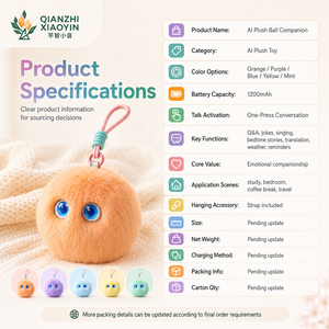 Peluche Inteligente con IA, Ojos Azules Brillantes, Recordatorio <span class=keywords><strong>de</strong></span> Traducción, Clima, Broma, <span class=keywords><strong>Cuentos</strong></span>, Canto, Correa <span class=keywords><strong>de</strong></span> Muñeca, 8 Colores, Regalo, 2.4G - Product Image 4
