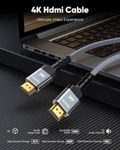 Cable HDMI FJGEAR de Hierro 4K 144Hz con Opción de Carcasa Personalizada, Blindado para Monitor de Portátil/Teléfono, Oficina/Hogar, Certificado CE - Product Image 1