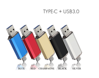 Flash Drive USB 3.0 64GB tipe C, Flash Drive portabel dengan tombol OTG untuk tablet Macbook ponsel cerdas Android baru-Samsung untuk Huawei