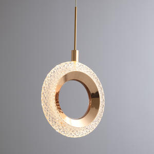 Decoration Background Lighting Ring Pendant Light <b>Bed</b> Side Modern Crystal Circle Hanging Lamp - Product Image 4