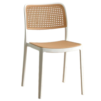 Chaise d'extérieur empilable scandinave économique en PP, durable et écologique, pour restaurant, hôtel et école