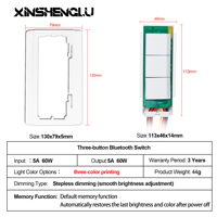 Haut-parleur musical avec interrupteur tactile |   DC 12V 5A 60W Gradateur de température de couleur (CCT) |   Smart IP21 certifié |   Anti-buée pour miroir de salle de bain