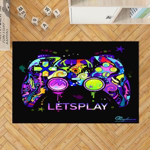 <span class=keywords><strong>Tapis</strong></span> de jeu Cool Carpet for Boy's Gamer Bedroom Decor Soft & Non Slip Large Machine Washable Black Game Controller - Product Image 5