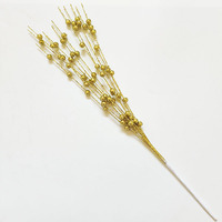 Compra Ramilletes de Bolas de Polvo Dorado Hechos a Mano HLC Fat Tuesday, Guirnaldas de Bayas RTS, Ramas de Flores de Mardi Gras para Decoración de Árboles